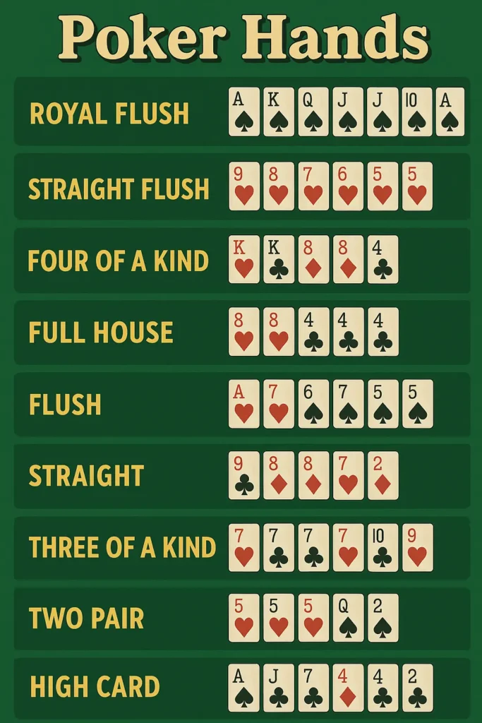Kombinasi tangan dalam permainan poker
